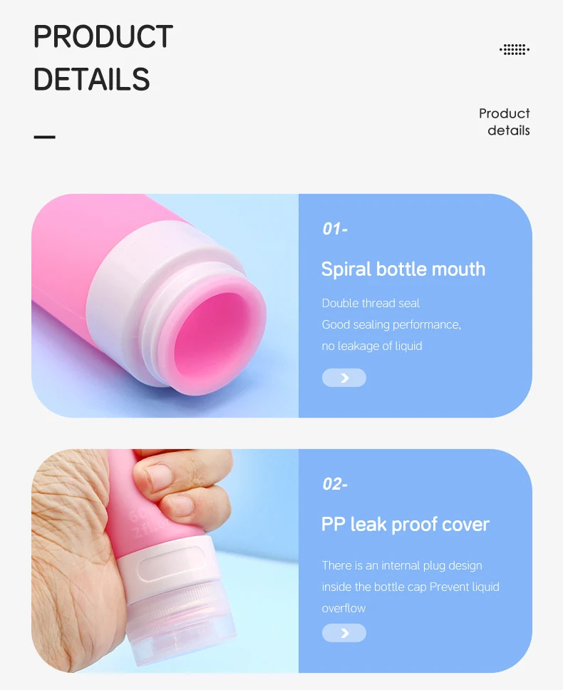 60ml Translucent Hole Shaped Silicone Travel Bottle