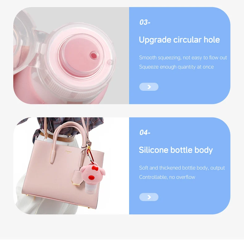 Cartoon Cute Pig Silicone Travel Cosmetic Bottle
