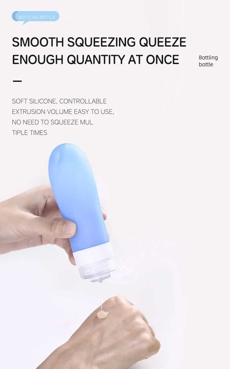 60ml Translucent Hole Shaped Silicone Travel Bottle