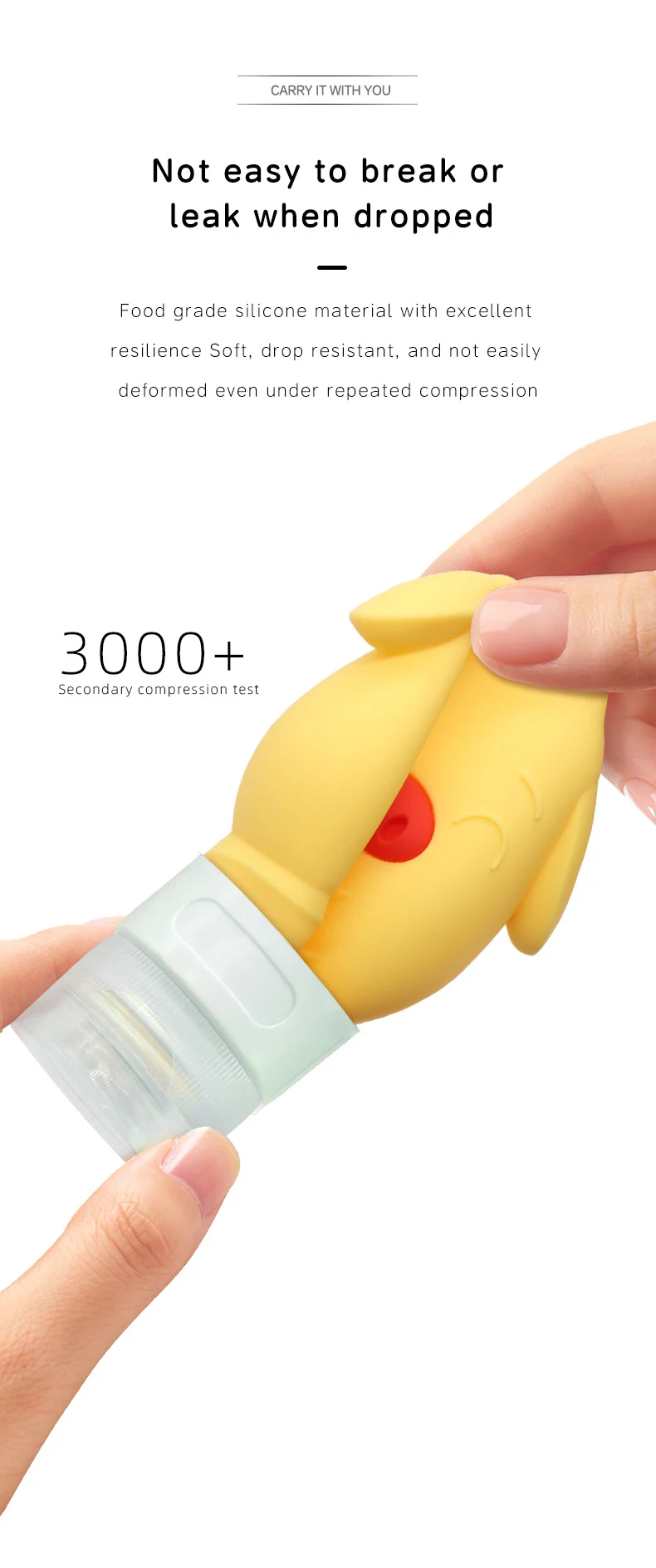 Cartoon Cute Pig Silicone Travel Cosmetic Bottle