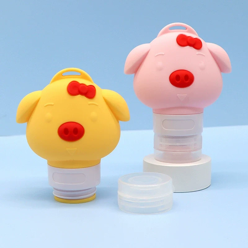 Cartoon Cute Pig Silicone Travel Cosmetic Bottle