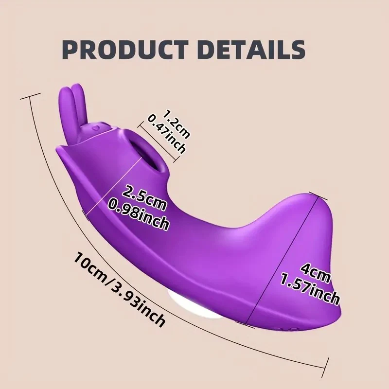 Butterfly sucks on vibrator